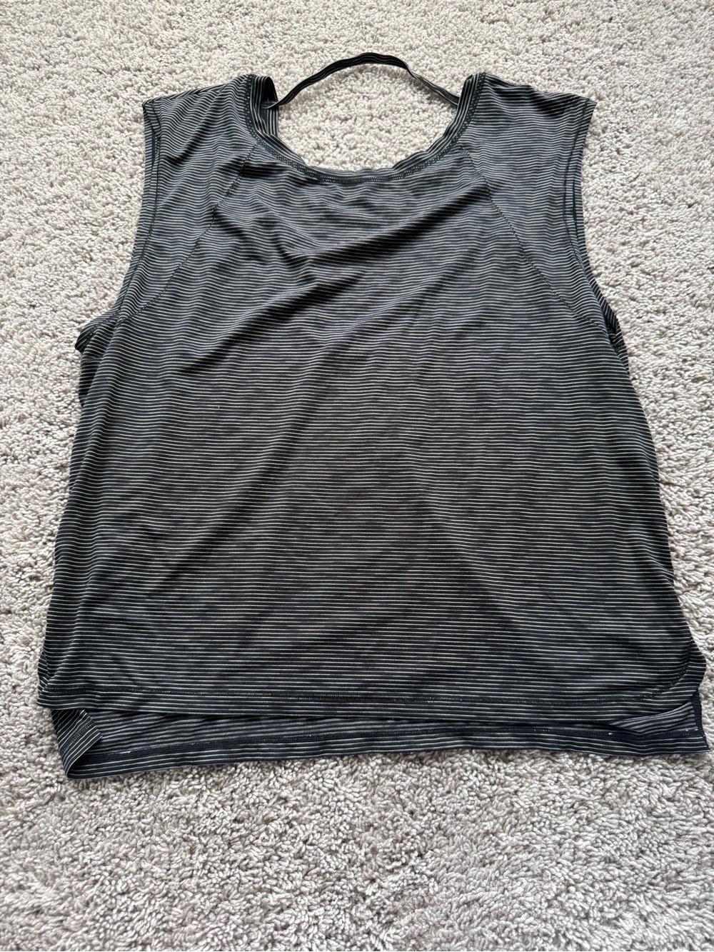 Target Black and Gray Striped Sleeveless Tank Top